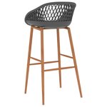 vidaXL Chaises de bar lot de 2 gris