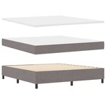 vidaXL Lit à ressorts avec matelas avec LED Taupe 180 x 200 cm tissu