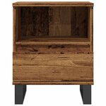 vidaXL Table de chevet vieux bois 40x35x50 cm bois d’ingénierie