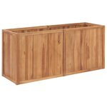 vidaXL Lit surélevé de jardin 150x50x70 cm Bois de teck solide