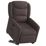 vidaXL Fauteuil inclinable marron foncé tissu