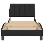 vidaXL Cadre de lit sans matelas Hanko noir 90x200 cm velours