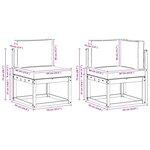 vidaXL Ensemble de canapés d'extérieur 6 pc Naturel et Anthracite