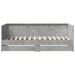 vidaXL Lit de jour avec tiroirs sans matelas gris béton 90x190 cm