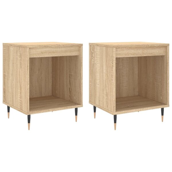 vidaXL Tables de chevet 2 Pièces chêne sonoma 40x35x50 cm bois ingénierie