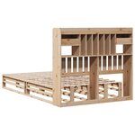 vidaXL Lit bibliothèque sans matelas 135x190 cm bois de pin massif