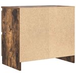 vidaXL Meuble TV chêne fumé 60x35x54 cm bois d'ingénierie