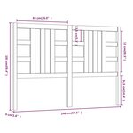 vidaXL Tête de lit 146x4x100 cm Bois massif de pin