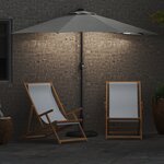 vidaXL Parasol de Jardin Half avec Poteau en Aluminium Sable 294 cm