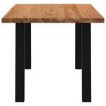 vidaXL Table à manger marron clair bois de chêne massif rectangulaire