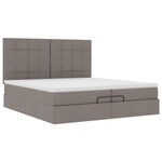 VidaXL Cadre de lit ottoman avec matelas taupe 200x200cm tissu