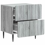 vidaXL Cabinet de chevet Sonoma gris 43 x 34 5 x 49 5 cm