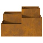 vidaXL Cache-pot de jardin Rouillé 100 x 100 x 48 cm