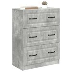 vidaXL Armoire à tiroirs Gris béton 66 x 34 5 x 87 cm