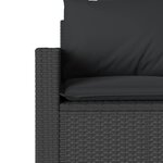 vidaXL Ensemble à manger de jardin coussins 2Pièces noir résine tressée