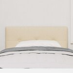 vidaXL Tête de Lit LED avec des lumières à LED Crème 90 cm tissu