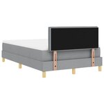 vidaXL Lit à ressorts avec matelas Gris clair 120 x 200 cm tissu