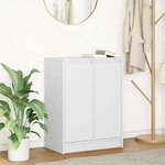 vidaXL Buffet blanc 57x34x76 cm bois d'ingénierie