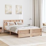 vidaXL Cadre de lit Marron 160 x 200 cm Bois massif en pin