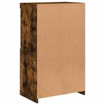 vidaXL Buffet avec lumières LED chêne fumé 60 5x37x100 cm