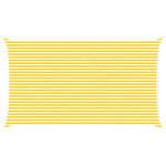 vidaXL Voile d'ombre Jaune et blanc 7 x 4 m 100   polyester Oxford