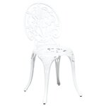 Ensemble de Bistro de Jardin 3 Pièces vidaXL en Aluminium Blanc