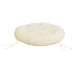 vidaXL Coussin rond crème Ø 60 x11 cm tissu oxford