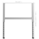 vidaXL Cadres d'établi réglables 2 Pièces Métal 85x(69-95 5) cm Gris