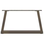 vidaXL Pieds de table basse en forme de V  2 pièces  acier naturel  50 x (30-31 3) cm