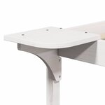 vidaXL Cadre de lit avec tables de chevet Blanc 140 x 220 cm