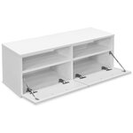vidaXL Meuble TV Bois d’ingénierie 95x35x36 cm Blanc