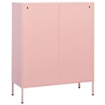 vidaXL Armoire de rangement Rose 80x35x101 5 cm Acier