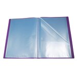 Protège-documents En Polypropylène 5/10e Opak Pochettes Cristal 40 Vues - A4 - Violet - X 20 - Exacompta