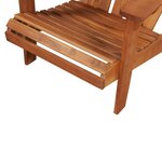 vidaXL Chaise de jardin Adirondack et repose-pied Bois d'acacia massif
