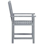 vidaXL Chaises de jardin lot de 8 Bois massif d'acacia Gris