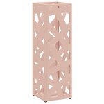 vidaXL Porte-parapluie Rose 15 5 x 15 5 x 49 cm Acier