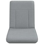 vidaXL Fauteuil de sol ajustable Gris clair Tissu