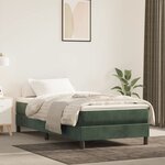 vidaXL Cadre de lit Vert foncé 90x190 cm Velours