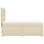 vidaXL Sommier à lattes de lit avec matelas Crème 90x200 cm Tissu