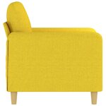 vidaXL Fauteuil Jaune clair 60 cm Tissu