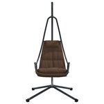 vidaXL Chaise Suspendue avec Support et Coussin Café Acier
