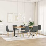 vidaXL Chaises à manger lot de 6 gris foncé tissu