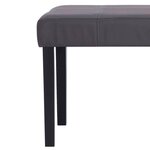 Banquette pouf tabouret meuble banc 106 cm gris synthétique 3002207