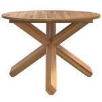 vidaXL Table de jardin Ø109x74 cm bois de teck solide