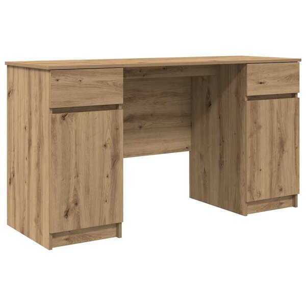 vidaXL Bureau chêne artisanal 140 x 49 x 76 cm Bois d'ingénierie