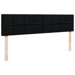 VidaXL Cadre de lit ottoman avec matelas noir 200x200cm tissu