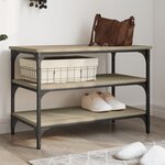 vidaXL Banc à chaussures chêne sonoma 70x38 5x49 cm bois d'ingénierie