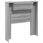 vidaXL Armoire tête de lit avec LED sonoma gris 100x16 5x103 5 cm
