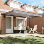 vidaXL Cadre d'auvent Gris clair 400 × 300 cm