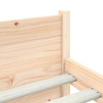 vidaXL Cadre de lit bois massif 135x190 cm double